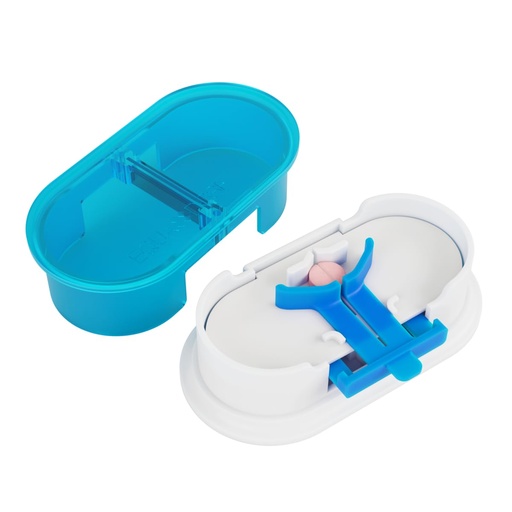 [BRSWYFACAABQO3Q3] EQUADOSE Pill Cutter, Professional Medical Pill Splitter for Large, Small, and Tiny Pills, Double Stainless Steel Blades & Centering Device, Ideal for Cutting Tablets, Vitamins in Half or Quarter