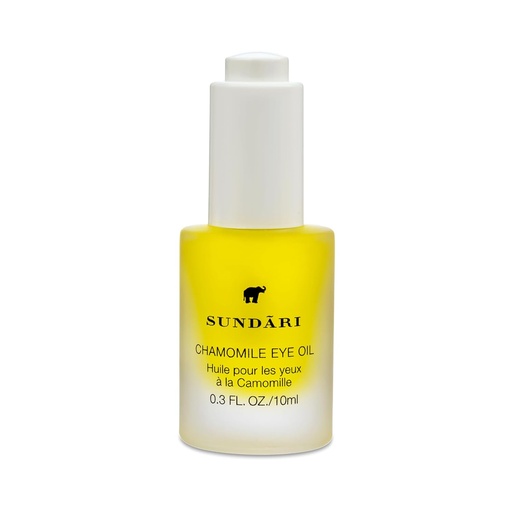 [BRSWIY33CEMAY2T6] SUNDARI Chamomile Eye Oil - Natural Dark Circle Treatment, Anti-Aging & Wrinkle Reduction, Brightens & Smooths Under-Eye, Nourishes & Revitalizes, Natural Ingredients, Convenient Dropper 0.3 fl oz