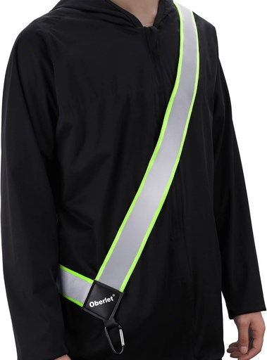 [BRSRMYDQAB5AMDT6] Reflective Running Gear | Reflective Sash for Walking at Night | High Visibility Reflective Sash | Reflective Belt for Walking in The Dark | A