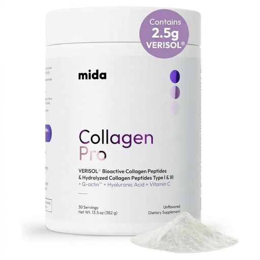 [BRSRAFIZPINGEFLP] VERISOL® Hydrolyzed Collagen Peptides Type I & III with Vitamin C, Hyaluronic Acid, Biotin, Q-ACTIN® | Unflavored Powder for Smooth Skin, Thick Hair, Strong Nails & Joint Health | 30 Servings