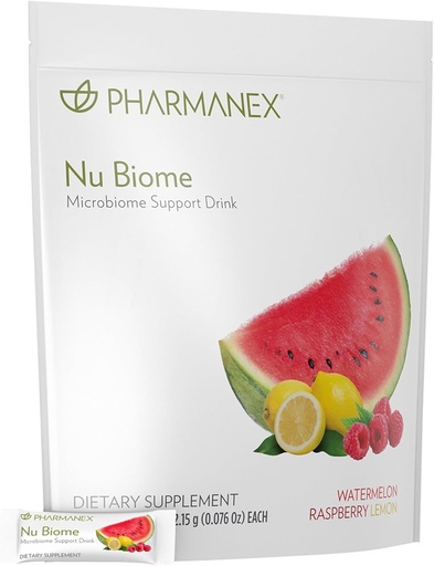 [BRSROBD7OEBAOFDV] Nu Skin Pharmanex Nu Biome Gut & Immune Здоров'я Supplement Підтримує Дайджестий баланс & Energy Prebiotic & Antioxidant Formula 30 Packets