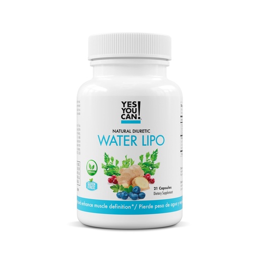 [BRSRMBQDAEHWOAL6] Yes You Can! Natural Water Lipo Pills - Diuretic Cleanse with Electrolytes & Vitamins - Helps with Water Retention - Gluten-Free, 21 Capsules Per Bottle