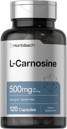 [BRSROFI6OIBQEYDL] Horbäach L-Carnosine 500mg | 120 Suplemento de cápsulas | Non-GMO & Gluten pílulas de po gratis