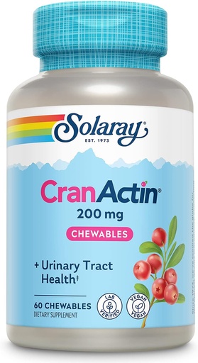 [BRSWIYT3PMMWCALA] SOLARAY Cranactin 200 mg Chewable Tablets | 60 Count