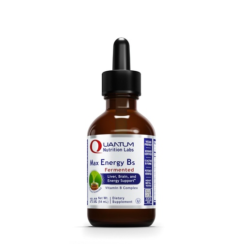 [BRSWIZYZDMIAY2LY] Quantum Nutrition Labs Max Energy B - Vitamin B Complex Liquid Drops, Organic Supplement for Women and Men, Vitamin B1, B2, B3, B5, B6, B12 - 2 Fl Oz