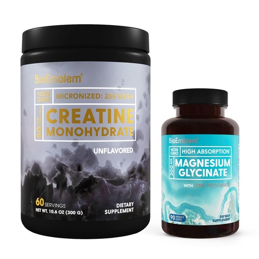[BRSRAGAHDF4A4FDL] BioEmblem Magnesium Glycinate with Zinc and Creatine Monohydrate Powder