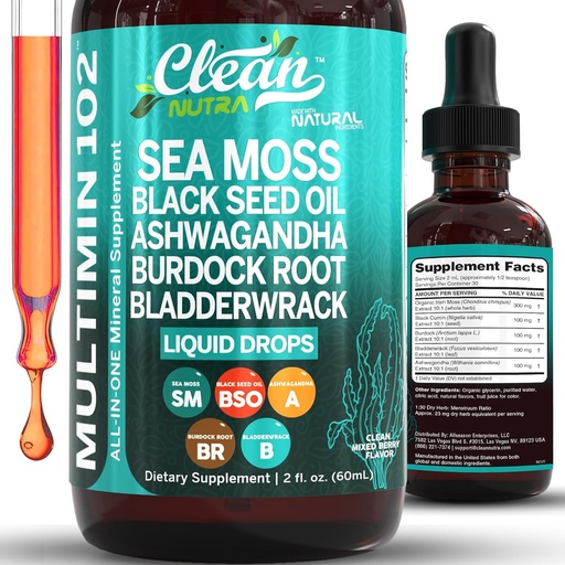[BRSRAYI2DIIRGFLH] Clean Nutra Organic Sea Moss Drops Suplimentul 