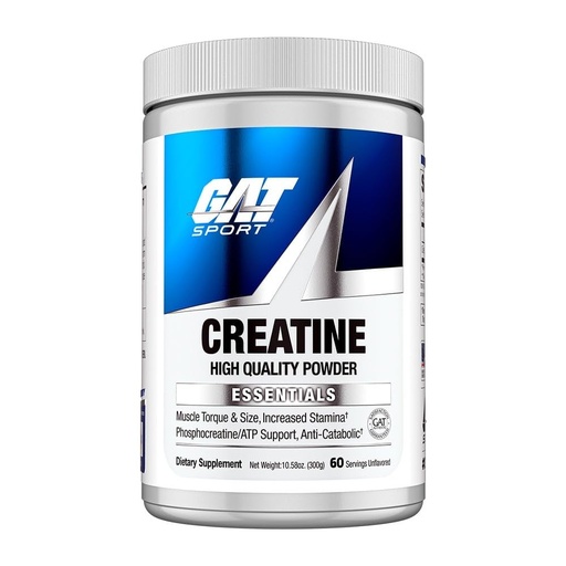 [BRSWGYIRC4DQGAL3] GAT SPORT Creatine Monohydrate Powder, Strength, Brain Health, Anti-oxidant, Endurance, for Men & Women, Unflavored (60 Servings)