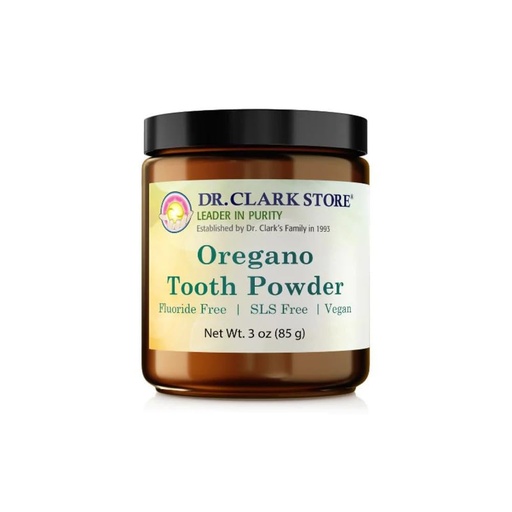 [BRSWIAITOUJWIDLO] Dr. Clark Oregano Tooth Powder – 3oz, Natural Oral Health & Tooth Whitening Formula