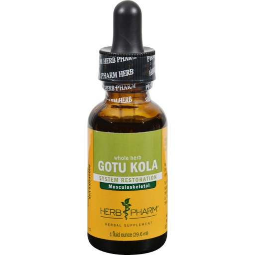 [BRSWIYT7BR5R6FDK] Herb Pharm Certified Organic Gotu Kola Liquid Extract Drops for Musculoskeletal System Support, 1 Oz