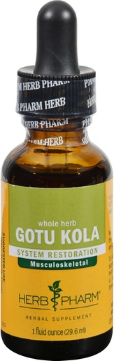 [BRSWIYT7BR5R6FDK] Herb Pharm Certified Organic Gotu Kola Liquid Extract for Pneumocular System Support, 1 Fl Oz