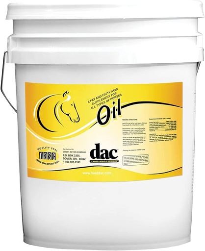 [BRSWIYL5BYHBMAYZ] DAC Oil Supplement for all Horses 5 Gallon