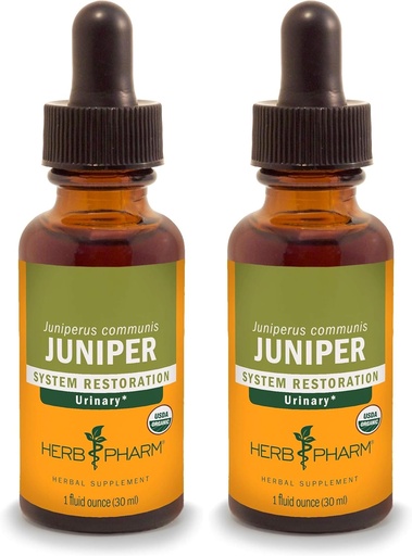 [BRSRMGLYC4MRO2TH] Herb Pharm Certified Organic Liquid Extract for Urinary System Support Juniper 1 Fl Oz (2-es csomag)