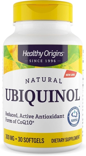 [BRSWIFQ5DN7RKDLM] Healthy Origins Ubiquinol (Active Form of CoQ10), 300 mg - Ubiquinol Supplements for Heart Health & Antioxidant Support - Gluten-Free & Non-GMO Supplement - 30 Softgels