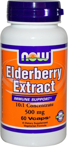 [BRSWIYQ6CABGCEDO] Now Foods Elderberry 500 Milligrams, 60 Veg Capsules (Pack of 2)