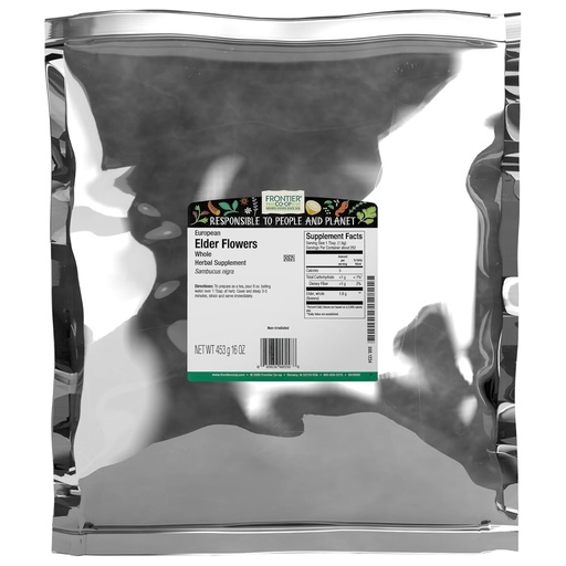 [BRSWIYQ4CUOBYAAV] Frontier Co-op Dried Elder Flowers, 1lb Bulk Bag | European Whole Dried Elderflower for Culinary & Herbal Use | Ideal for Elderflower Tea, Kosher