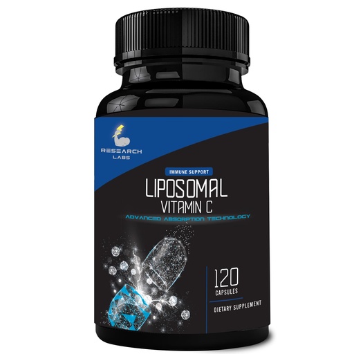[BRSRMBTYBN5BQ2YY] Research Labs Liposomal Vitamin C Supplement w/Enhanced Absorption LipoQuil-C™ | 120 Capsules Immune Support Collagen Booster | High Dose Fat Soluble Vita C 1000mg Buffered | Non GMO, Vegan Pills