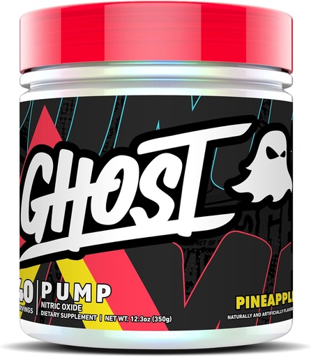 [BRSW2CQBAUHRMCAU] Bomba GHOST Nitric Oxide Powder, Pineapple - 40 Servings - Suplementos Pre-Trabajo Libres de Azúcar - L-Citrulline, Arginine Nitrate & L-Glutathione - Soy &amp; Gluten-Free, Vegan