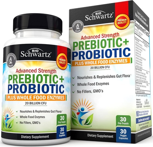 [BRSWGBAQBYMBE33A] Avançat Prebiotics i Probiòtics per a Dones i homes, Imnee, Digest i Gut salut amb L. Reteri, Inulin Fibers, Digestive Enzymes, no-GMO, Gutten-Free, Diry-Free, 30 Capules