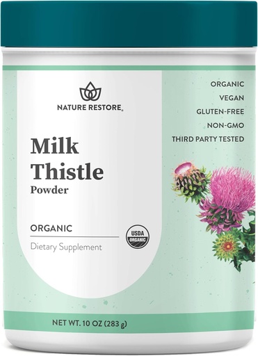 [BRSWKEIGAF7RMC3E] Příroda Obnovit USDA Certified Organic Milk Thistle Seed Powder, 10 Ounces, Balení v Kalifornii