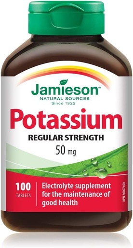 [BRSWIYIEOYHQKETU] Jamieson Potassium 50 mg, 100 tablets
