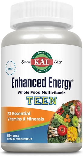 [BRSWIYT3PMDRKD3K] Kal potenziato energia per le compresse adolescenti, 60 conte