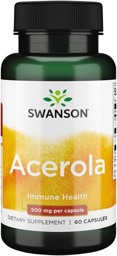 [BRSWKZIPDIIRMED4] Swanson Acerola 500 Milligrams 60 Capsules