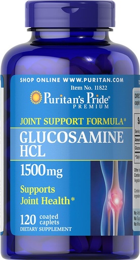 [BRSWGYYRPIPRU23A] Puritan's Pride Glucosamine 1500 mg Caplets, 120 Count