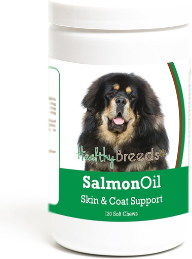 [BRSWGEICCMAWAGTB] Healthy Breeds Tibetan Mastiff Salmon Oil Soft Chews 120 Count