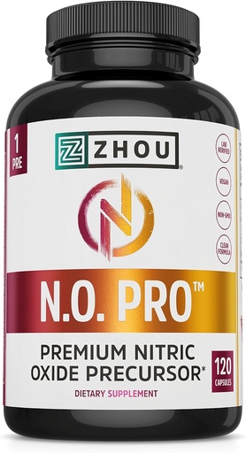 [BRSWGYAFAF7Q2FLJ] Zhou N.O. Pro - Erkekler ve Kadınlar için Premium Nitrik Çimento Supplement, Kalp, Kas ve Kan Arı, Arıt Kök & L Arginine, Natural Nitrik Hoffman - 120 Veggie Capsules