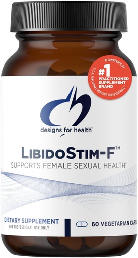 [BRSWIFITCEBRGGDO] Designs para Saúde LibidoStim-F - Fórmula para Mulheres com Tribulus, DHEA + Ginkgo Biloba - Não-GMO + Soy Grátis Suplemento de Apoio à Saúde Feminina (60 Cápsulas)