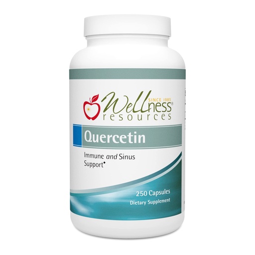 [BRSWI2Q3AQBRKHQZ] Wellness Resources Quercetin - Immune, Sinus and Allergy Support 1000mg per Serving - (250 caps/125 Servings) Vegan, Non-GMO