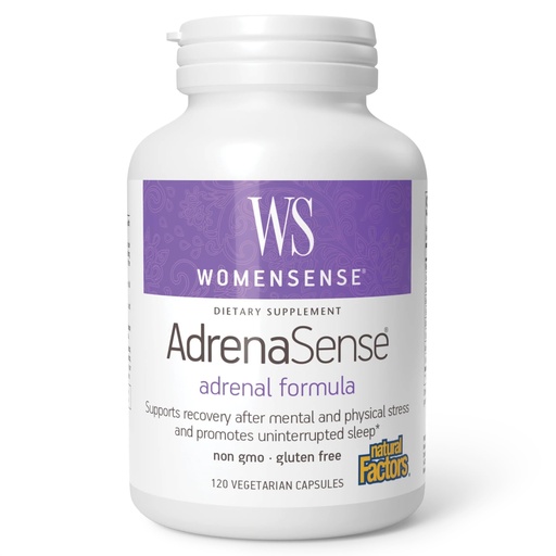 [BRSWIY3YAUIG2YLO] WomenSense AdrenaSense by Natural Factors, AdrenaSense, Herbal Supplement for Adrenal Support and Stress Relief, Vegan, Non-GMO, 120 Capsules