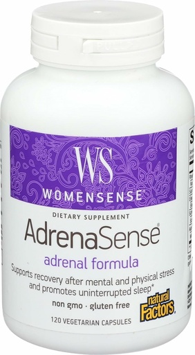 [BRSWIY3YAUIG2YLO] WomenSense AdrenaSense by Natural Factors, AdrenaSense, Herbal Supplement for Adrenal Support and Stress Relief, Vegan, Non-GMO, 120 Capsules