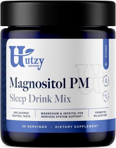 [BRSRM2YTDJ6G2A3D] Magnositol PM | Magnesium & Inositol | with Chelated Albion Magnesium Bisglycinate | Unflavored | 30 Servings