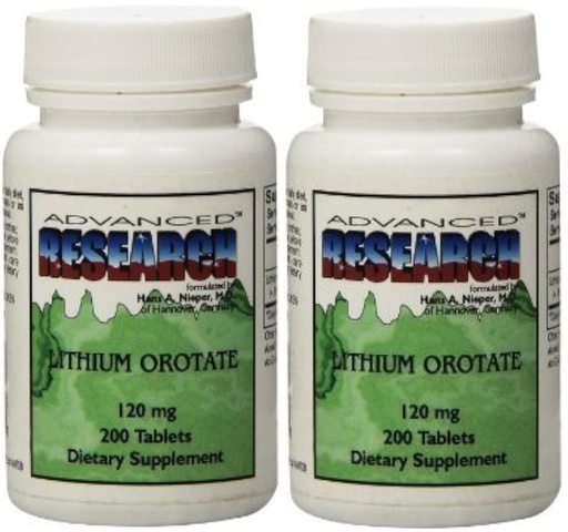 [BRSWKEA3BUNAODDO] NCI Advanced Research Dr. Hans Nieper Lithium Orotate Tablets 120 mg 200 tablets (pack of 2)
