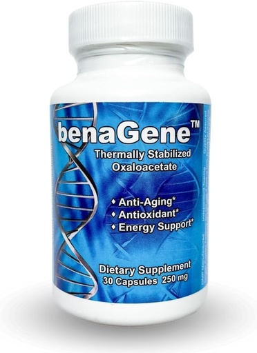 [BRSWIZQLCN7W2ALA] Benagene Oxaloacetate 补充 - 支持细胞能量 - 与维生素C稳定热力 - 非GMO & Vegan - 30 services, Once Daily
