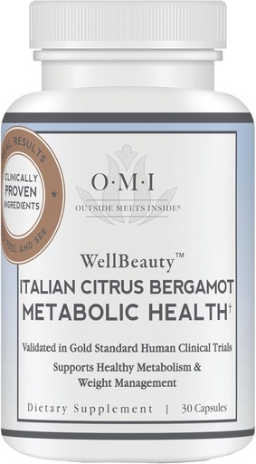 [BRSRAHDRBAAWC3AY] WELLBEAUTY Italian Citrus Bergamot Metabolic Health, Award Winning Cardiologist Developed to Support Healthy Cholesterol & Triglyceride Levels Already in Normal Range, 7 Key Polyphenols, 30-Day Supply