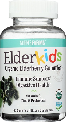 [BRSWYZAYBB5ROGT6] NoRMS Farms Organic Elderkids Immune Support, 60 CT