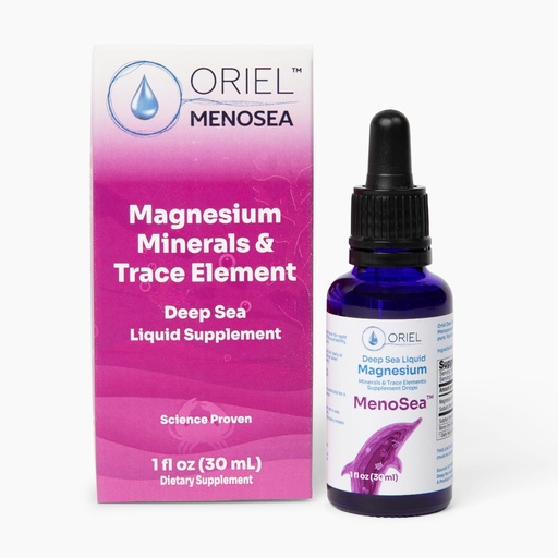 [BRSRMAQFAQCROHLJ] Oriel líquido de magnesio cae Menosea, absorción rápida, magnesio de ións libres, minerais e elementos de traza 78, soporta o benestar da menopausa, promove o equilibrio, o benestar, a relaxación, 30ml, subministración de 30 días