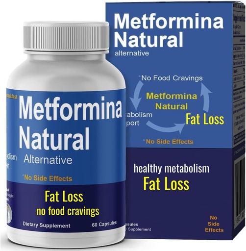 [BRSROBD5AQPGC2YU] METFORMINA Natural - Weight Loss Aid - Metabolism Support - Dr Salomon (60 Capsules)