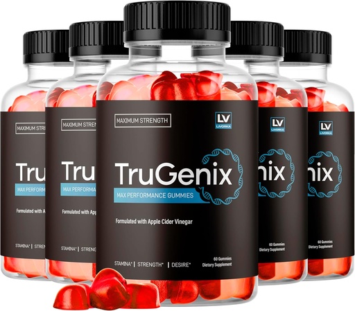 [BRSRAAQ3OB4GGDTK] (5 Pack) TruGenix Gummies, TruGenix Gummies para homens, Oficial TruGenix Gummies Fórmula avançada, TruGenix ACV Gummies, TruGenix Suplemento de suporte Gummies, Fórmula Premium, 300 Gummies para 5 meses
