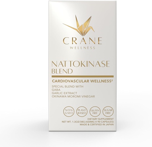[BRSRA2QYBB5GY3LF] NATTOKINASE Blend 6,000 FU | Non-GMO, Vegan, Gluten Free | Made in Japan, Family Owned Over 50 Years | Traditional Japanese Enzyme