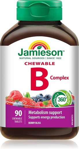 [BRSWIEIZOQMRO3Q7] Jamieson Delicious Chewable Formula B Complex Берри Блисс 90 таблеток