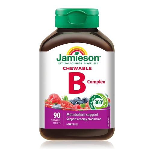 [BRSWIEIZOQMRO3Q7] Jamieson Delicious Chewable Formula B Complex Berry Bliss 90 Tablets