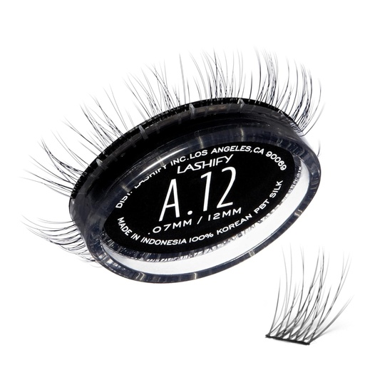 [BRSRMAIQDIOQOH32] Lashify Amplify 12mm GossamerDIY Eyelash Extensions Refill, Black, Easy False Eyelashes for a Natural Look