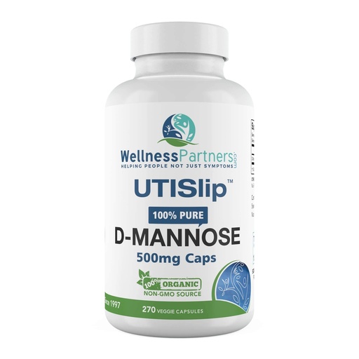 [BRSWIGI6BMFGGGTM] UTI Slip D-Mannose Non GMO Organic Source Veggie Capsules 270 Count (500 Mg)