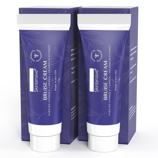 [BRSROH34BF6GCD3L] SKINTENSIVE Arnica Bruise Cream for Thin Skin - Moisturizing, Vitamin K C and E, Skin Renewal, 1 oz (2 Pack)