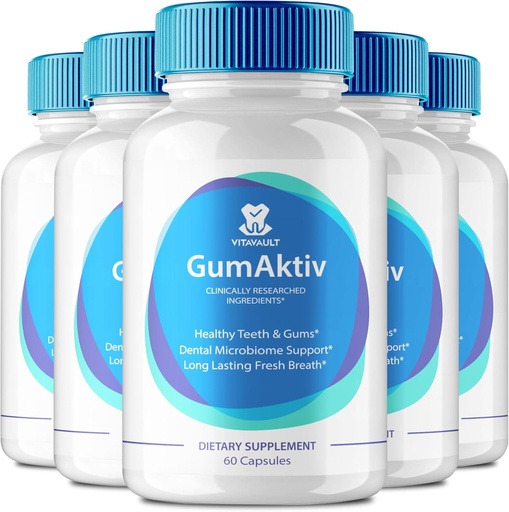[BRSRAHYZCABBODIV] GumAktiv Capsules All Natural Care for Teeth and Gums, GumAktiv Pills Dental & Gum Health Formula Extra Strength, Vitamin and Minerals Overall Oral Protection Capsules, GumAktiv Reviews (5 Pack)