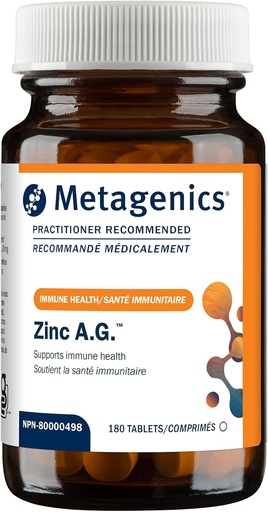 [BRSWIYYMAAPRECL2] Metagenics Zinc A.G. Tablets, 180 Count